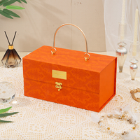 Boîte d'Emballage Cadeau Personnalisée avec Poignée, Boîte-Valise en Carton pour Cadeaux, Série d'Emballages en Papier avec Logo Imprimé