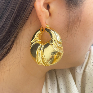 Boucles d'oreilles Offre Spéciale africaines en cuivre de haute qualité plaqué or 18 carats pour femmes - Product Image 5