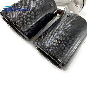 Embout d'échappement universel pour voiture de 89 mm en acier inoxydable avec couvercle d'entrée en fibre de carbone pour la modification et la décoration des véhicules - Product Image 4