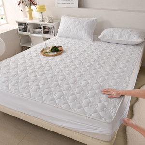 Coprimaterasso Trapuntato Impermeabile Personalizzato, Rivestimento <span class=keywords><strong>Letto</strong></span> in Cotone Lavato, Imbottito, Misura Singola/<span class=keywords><strong>Matrimoniale</strong></span>, Origine Cina - Product Image 3