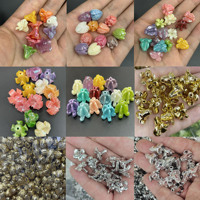 Nouvelles perles violettes en forme de fleur de couronne de coquillages hawaïens pour la fabrication de bijoux, bracelets, boucles d'oreilles, pendentifs, breloques en résine pour la confection de colliers Lei