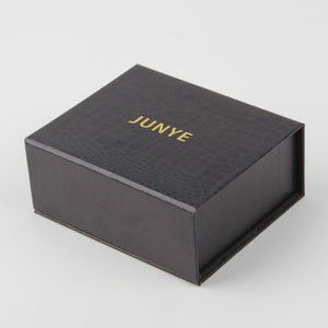 Black Rigid Rectangle Gift Box With Satin Liner For Cosmetic Packaging High-End Design - Product Image 4