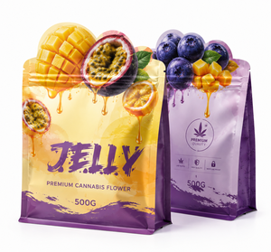 Sacs personnalisés imprimés sur mesure, refermables, à l'épreuve des enfants, holographiques, forme spéciale découpée, sacs en Mylar pour aliments - Product Image 1