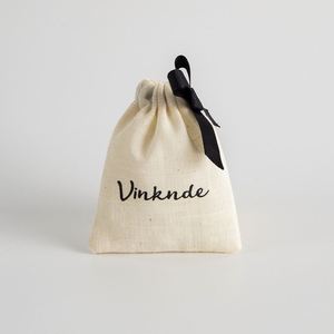 Custom Logo Linen Cotton Muslin Mini <b>Pouch</b> Thick <b>Drawstring</b> Dust Bag for Jewelry-Necklace Earring Rings-for Wallet Use Packaging - Product Image 1