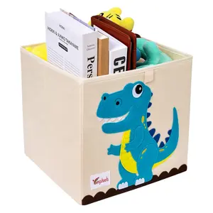 Yeni Trend katlanabilir hayvan küp eşya kutuları kumaş oyuncak kutusu organizatör çocuklar için oyuncak organizatör katlanabilir kumaş kutusu