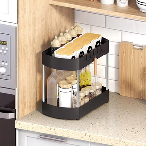 <strong>Under</strong> <strong>Bathroom</strong> <strong>Sink</strong> <strong>Storage</strong> 2 Tier Sliding Cabinet Basket White <strong>Under</strong> <strong>Sink</strong> Cabinet Organizer - Product Image 5