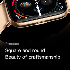 Um68t Smart <b>Watch</b> Amoled Display Ip67 Waterproof 16 Languages Unisex Sports <b>Watch</b> Black And Gold Square Dial - Product Image 2