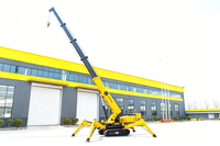 Mini-grue araignée articulée Lift Knuckle Boom offre une portée articulée pour le franchissement d'obstacles en hauteur et les travaux en tranchées profondes