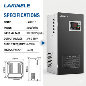 30kW 40HP 대형 산업용 워터 펌프 및 냉각 팬용 VFD 워터 펌핑 인버터 VSD 주파수 변환기 속도 제어기 - Product Image 2