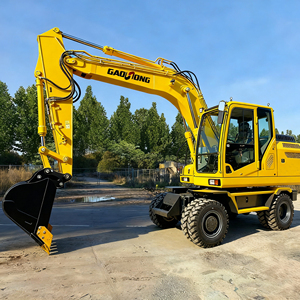Excavatrice sur pneus hydraulique Gaohong CE avec pompe moteur PLC - Machine de construction à couple élevé # GHW-100 Meilleur prix - Product Image 2