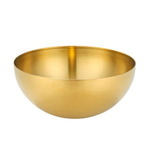 Stainless Steel Salad Bowl <b>Set</b> Gold And <b>Silver</b> Commercial Grade Mixing Bowls For Hotel And Kitchen Use - Product Image 2