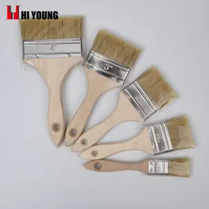 Customize Cheap Paint Brush Made In China Wood Handle Wall Painting Brushes Set