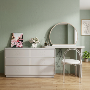 Modern Makeup <b>Vanity</b> <b>Table</b> <b>Mirror</b> Storage Desk for Bedroom Furniture - Product Image 3