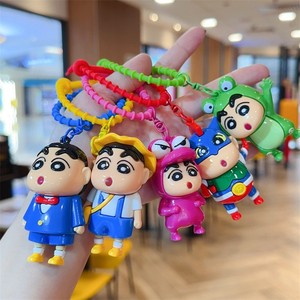 Japanese <b>Anime</b> Crayon Shin-Chan Mobile Phone Chain <b>Keychain</b> PVC Pendant for Book Bag & Couple Car Keys Hanging Gifts - Product Image 1