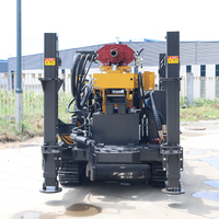 Plateforme de forage de puits d'eau, machine de forage pneumatique de 300 m, moteur diesel avec pompe à boue