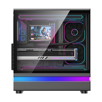 AntarcChill 2026 New Design Gaming ATX PC Case Desktop Fish Tank Computer Gabinet Tempered Glass ARGB LED Strips PC Case