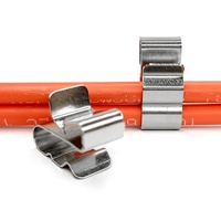 Clip de fixation pour câble photovoltaïque 4 mm² en acier inoxydable résistant aux UV, installation rapide, gestion des câbles, fixation de fils