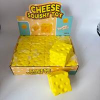 Jouet anti-stress réaliste en forme de bloc de fromage, de lait ou de laitier, style assorti, pour soulager l'anxiété