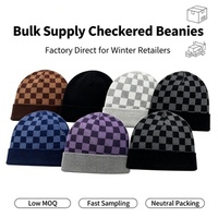 Nieuwe Aanwinst Designer Wintermuts Zachte Warme Gebreide Beanie Hoeden 3D Borduurwerk Letterprint Fruit Cartoon Ruit 100% Katoen