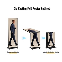 Écran d'affichage LED publicitaire commercial intérieur sans couture pliable sur pied RAYBO P2 P2.5 P3 P4, affichage LED couleur pleine
