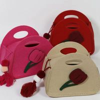 Sac cadeau en feutre, sac en feutre, mini sac en feutre en tissu de laine