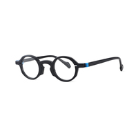 Montures optiques rondes en acétate tendance, montures de lunettes vintage au design unique, vente en gros