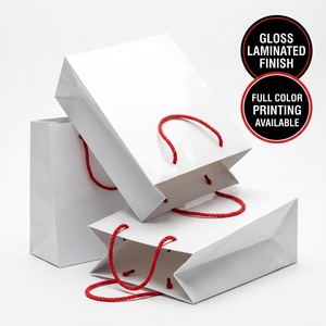 Bolsas de Compras de Papel Kraft con Logotipo para Ropa de Lujo, Bolsas de Regalo Reutilizables, Ecológicas y Reciclables con Cinta y Cuerda - Product Image 5