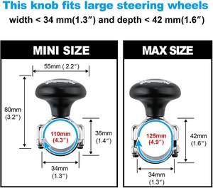 Pommeau universel de direction de véhicule Aide à la roue Camion Commande manuelle Booster <span class=keywords><strong>Volant</strong></span> de voiture Spinner - Product Image 3