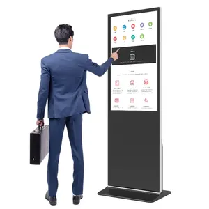 Personalizzato per interni con supporto da pavimento interattivo Video digitale display pubblicitario LCD touch screen digital signage schermo pubblicitario