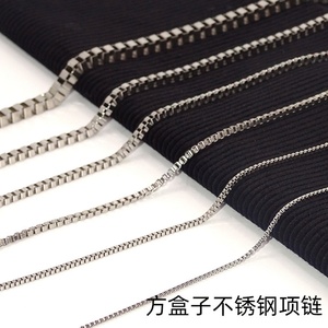 Collier pour homme en acier inoxydable de style vénitien avec chaîne carrée pour occasion d'anniversaire - Product Image 3