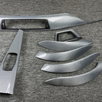 Kits intérieurs en fibre de carbone pour BMW M3 M4 F30F32F34F36, 7 pièces, console centrale, tableau de bord, poignée de porte intérieure, décoratifs