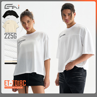 100% Polyester recadrée T-shirt respirant maille T-shirt 2025 mode athlétique Boxy rétro Jersey Logo personnalisé T-shirt pour hommes