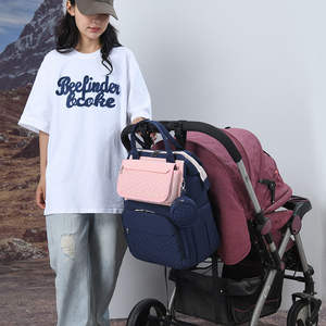 Tas penyimpanan bayi Multi fungsi, ransel popok ibu Oxford anti air portabel, tas Bersalin dengan isolasi termal - Product Image 3