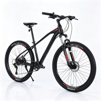 Vélo de montagne en alliage d'aluminium, 24 vitesses, cadre entièrement amorti, freins à disque, roues de 27 pouces, selle ergonomique pour le cross-country/le descente