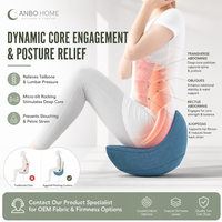 Coussin d'assise en mousse moulée pour entraînement de posture au bureau, chaise d'équilibre et soutien du tronc