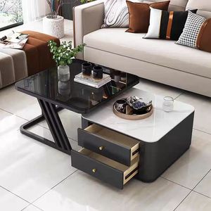 Muebles de hotel modernos, pequeño apartamento, mesa de <span class=keywords><strong>centro</strong></span>, luz superior de mármol, sala de estar de lujo, mesa de <span class=keywords><strong>centro</strong></span> de diseño para el hogar con cajones - Product Image 5