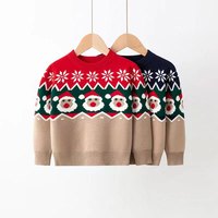 150+ Stile Weihnachtspullover für Kinder Winter Warmer Atmungsaktiver Viskose-Polyester Jacquard-Strick Pullover Langarm Cartoon