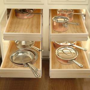 Wood Kitchen <b>Drawer</b> Organizer with Contemporary Design and Easy Installation for Fork and Spoon Storage - Product Image 2