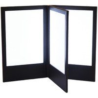 RICHSHINING - Porta Menús de Cuero con Iluminación LED de Doble Página para Restaurante, Bar, Novedad para Fiestas