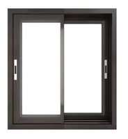 Ventanas Corredizas Horizontales Modernas de Aleación de Aluminio 135 con Malla de Acero Inoxidable y Diseño de Vidrio para Cocina de Apartamento, Aislamiento Térmico