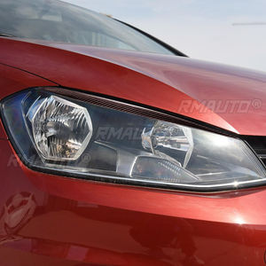 1 par de cubiertas decorativas para faros delanteros de coche, de fibra de carbono real, para Volkswagen Golf 7 GTI GTD 7 MK7 2014 2015 2016 - Product Image 5