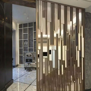 Thiết kế sang trọng vàng gương thép không gỉ màn hình Hàn phòng ngăn không thấm nước Trần phân vùng tính năng trang trí - Product Image 5