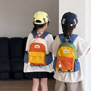 Nouveau <span class=keywords><strong>sac</strong></span> à dos pour enfants en nylon color-block, respirant, avec bretelles à coussin d'air, léger, pour garçons et filles - Product Image 4