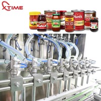 Machine de remplissage de bouteilles en verre pour pots de confiture de cerises et de beurre d'arachide entièrement automatique production en ligne complète