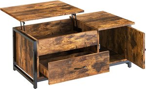 Moderne Multifunctionele Houten Plafond Salontafel Verstelbaar En Uitbreidbaar Met Opbergkast Voor Woonkamermeubilair - Product Image 2