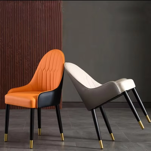 Sang trọng cao cấp cảm giác dày chống mài mòn phía Tây da ghế ăn hiện đại đơn giản nhà hàng khách sạn thương mại Ghế tựa lưng - Product Image 6