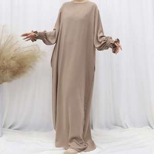 Midoest Dubai Muslim <span class=keywords><strong>Turkish</strong></span> lungo elegante girocollo squisito manica lunga Multicolor taglie forti abiti da donna - Product Image 6