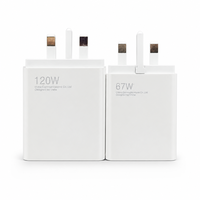 Chargeur GaN 120W 67W Prise UK Adaptateur Secteur Rapide 33W Câble de Données 6A pour Téléphone Portable Charge PD Vente en Gros