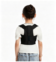 Ceinture de soutien lombaire pour enfants, réglable, confortable, protection professionnelle, correction de la posture du dos, nylon et coton
