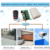 Haute qualité 12V 24V DC sans fil télécommande relais commutateur 433MHZ RF plastique Code d'apprentissage pour applique murale voiture porte de Garage